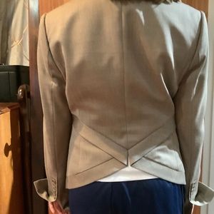 BCBG taupe suit coat